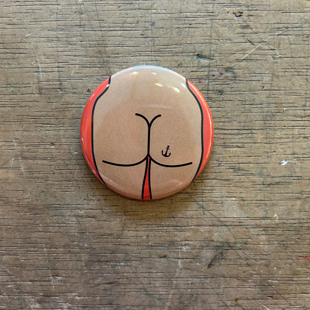 1" Button - 3 Pack - Butts - Various Styles