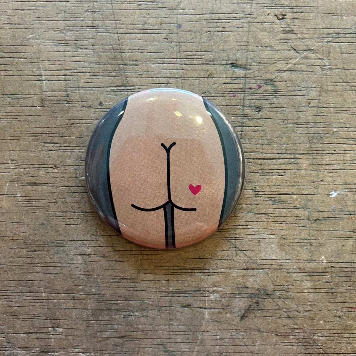 1" Button - 3 Pack - Butts - Various Styles