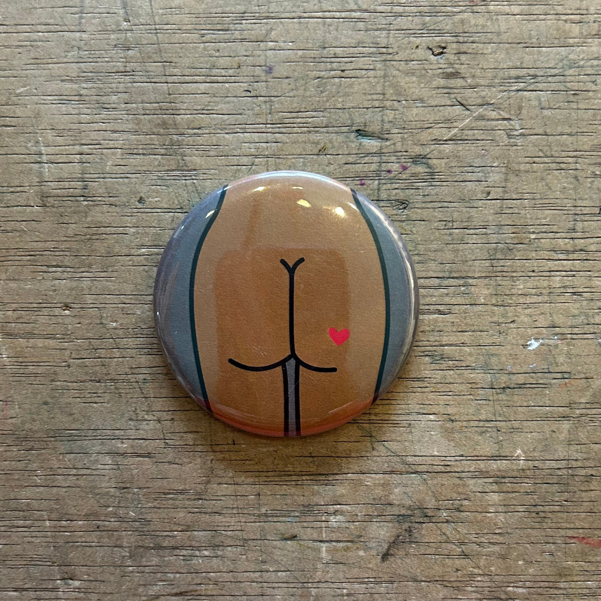 1" Button - 3 Pack - Butts - Various Styles