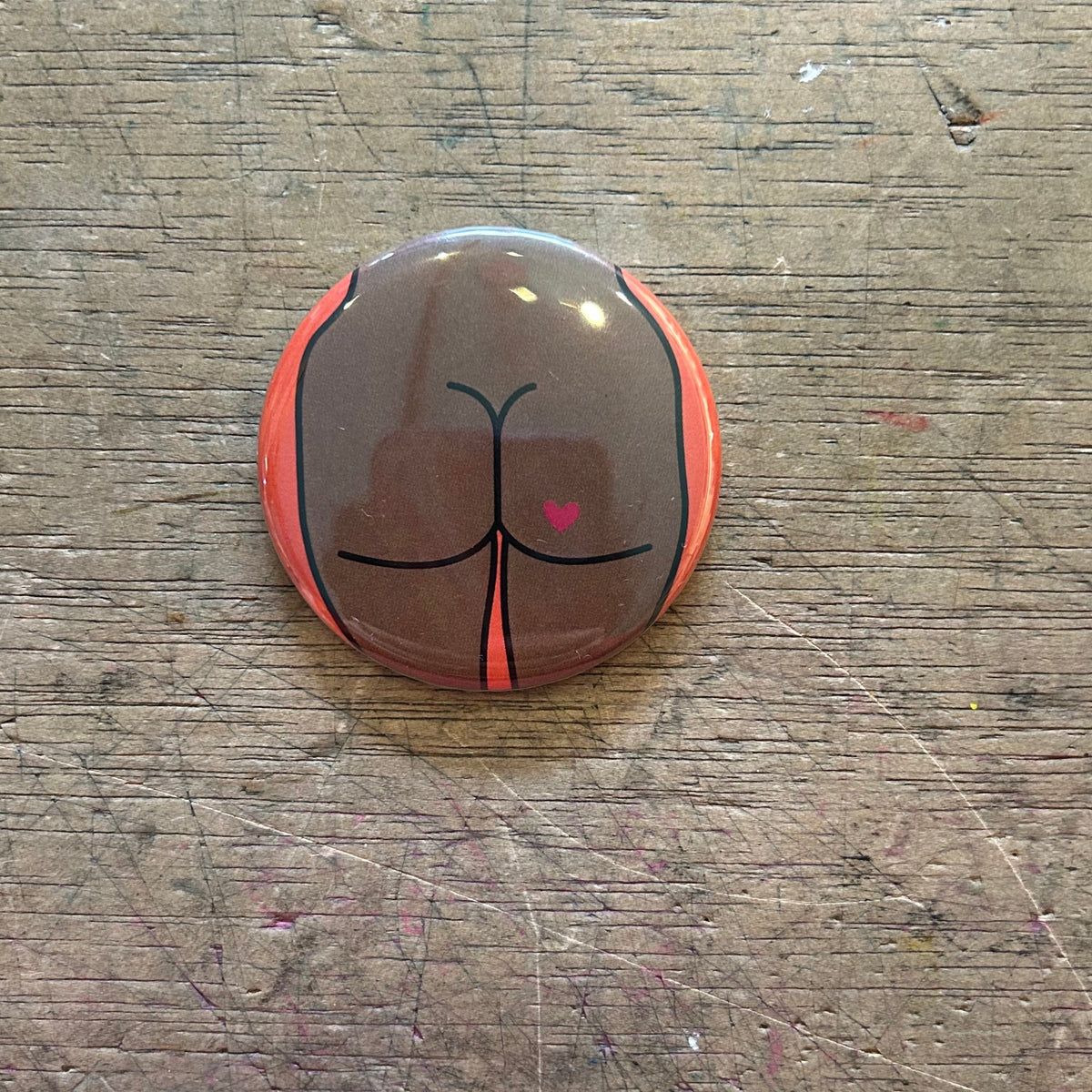 1" Button - 3 Pack - Butts - Various Styles