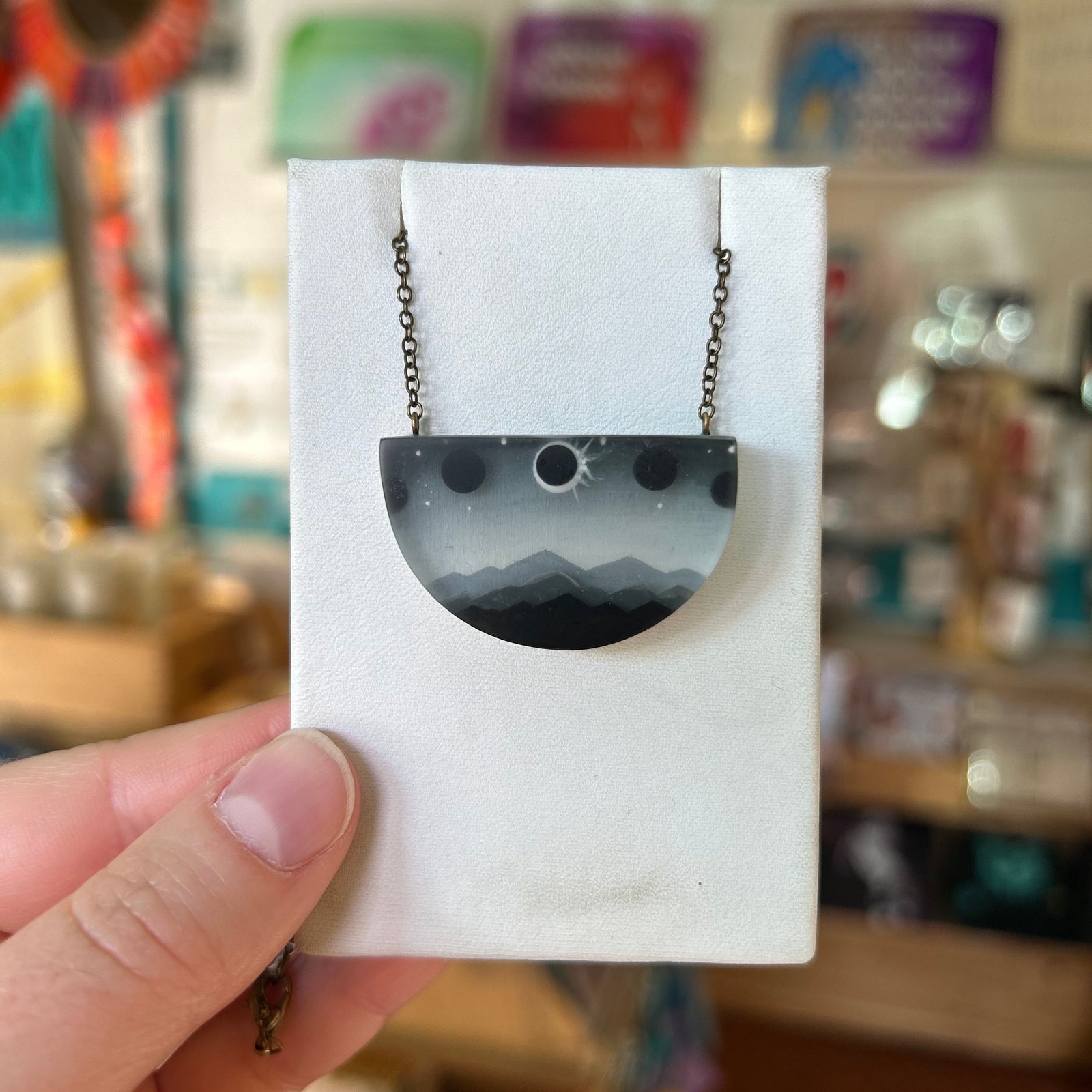Necklace - Eclipse Half Moon