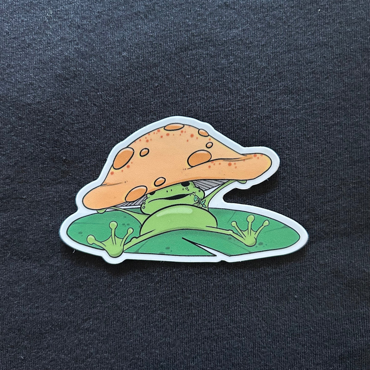Sticker - Frog With Mushroom Hat