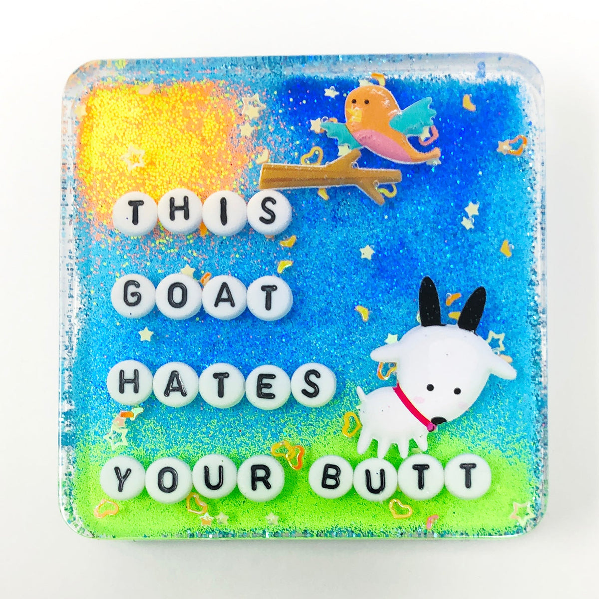 This Goat Hates Your Butt - Shower Art - READY TO SHIP