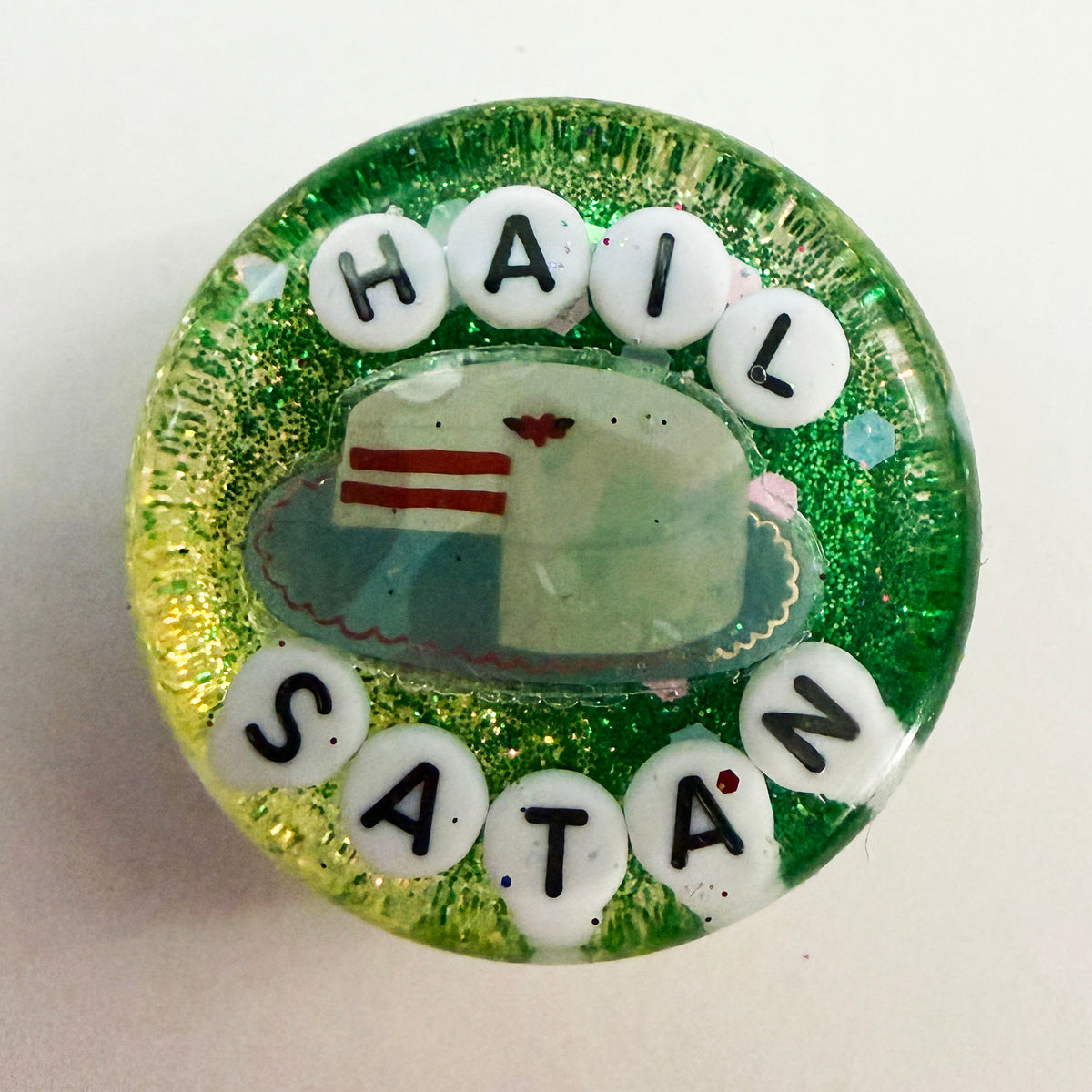Hail Satan - Mini Shower Art - READY TO SHIP