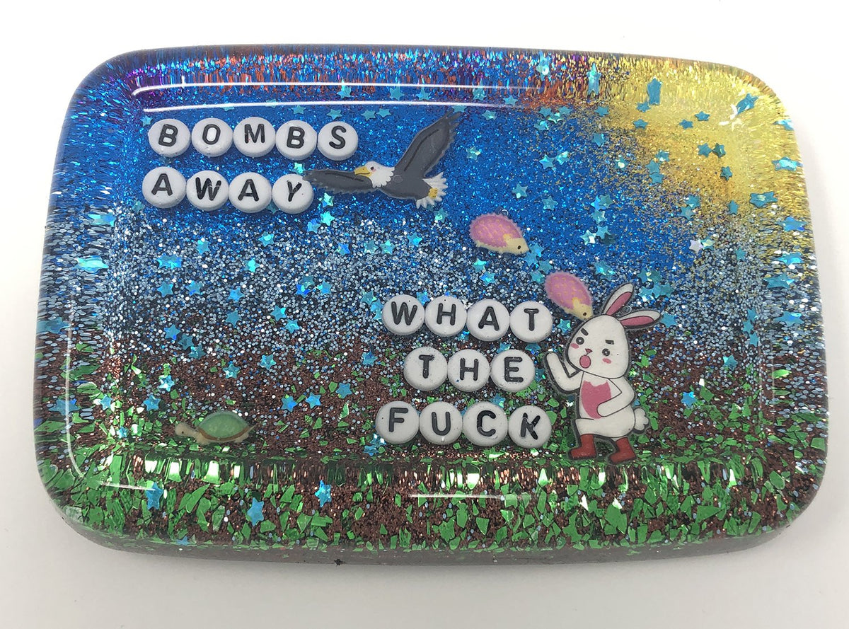 Bombs Away - Large Shower Art - READY TO SHIP