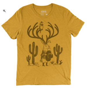 Shirt - Crew - Jackalope - Mustard