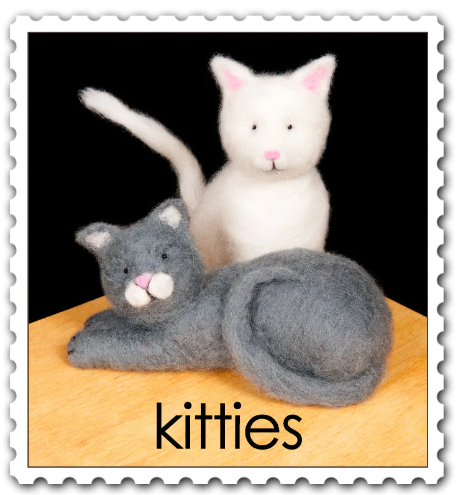 DIY - Needle Felting - Kitties (Wool Pets) Craft Kit