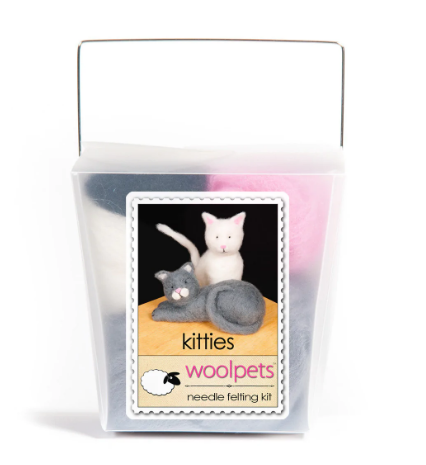 DIY - Needle Felting - Kitties (Wool Pets) Craft Kit