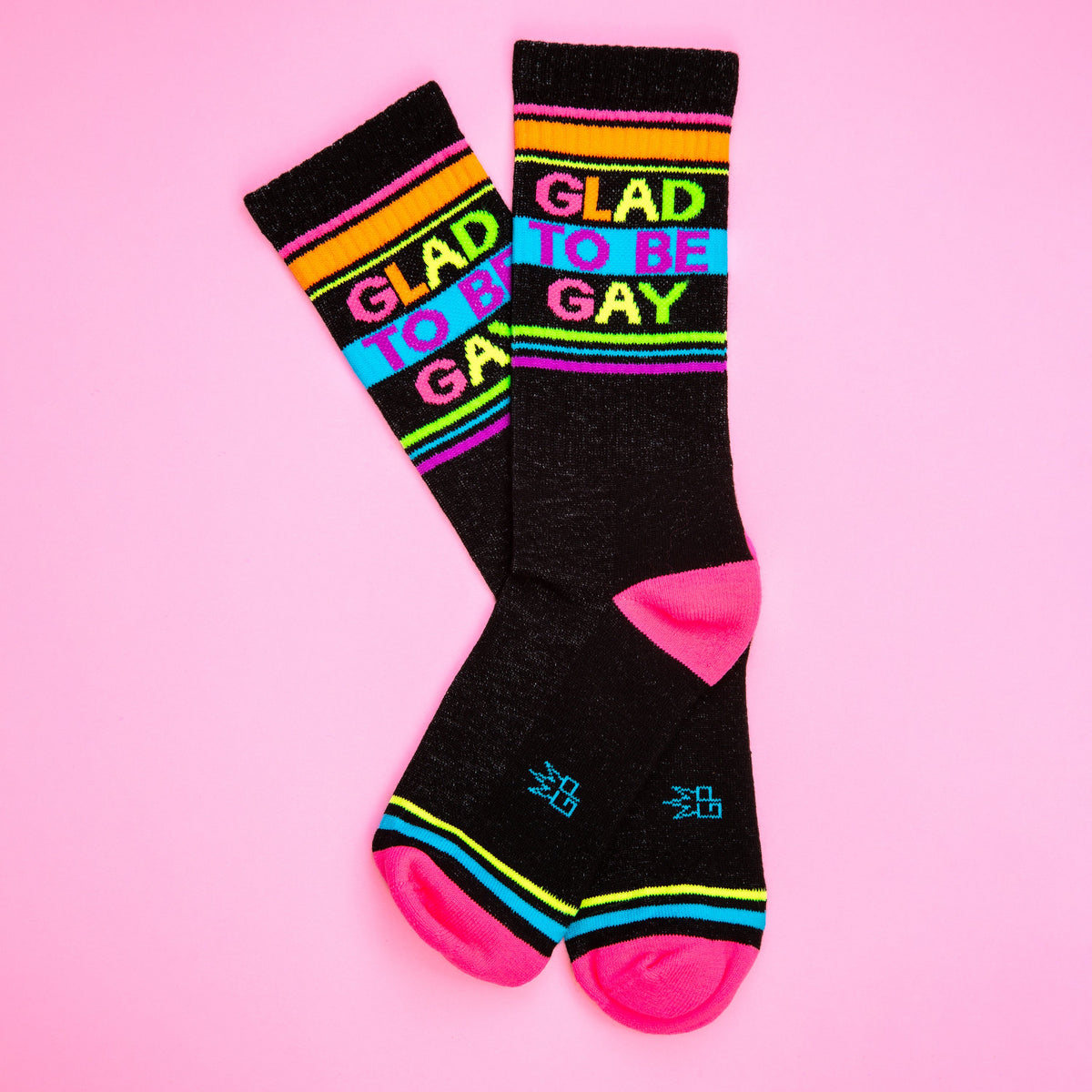 SALE Sock - Unisex Gym: Glad To Be Gay - Rainbow (Gumball Poodle)