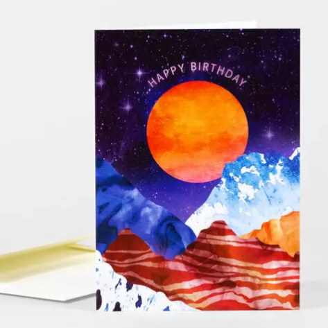 Card - Happy Birthday Orange Moon