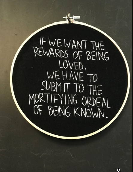 Embroidery - The Mortifying Ordeal of Being Known