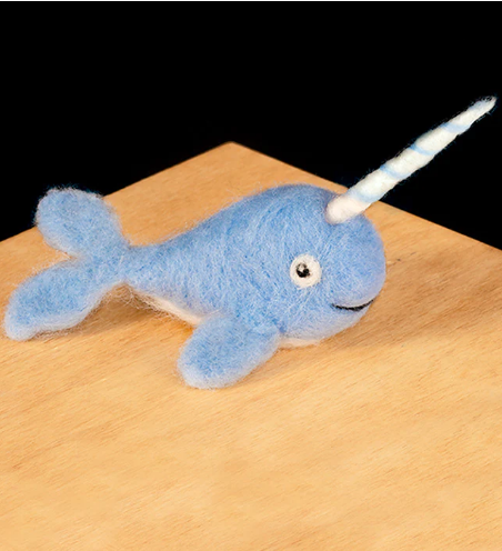 DIY - Needle Felting - Narwhal (Wool Pets) Craft Kit