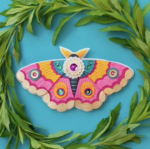 Sewing - Felt Ornament - Pink Moth