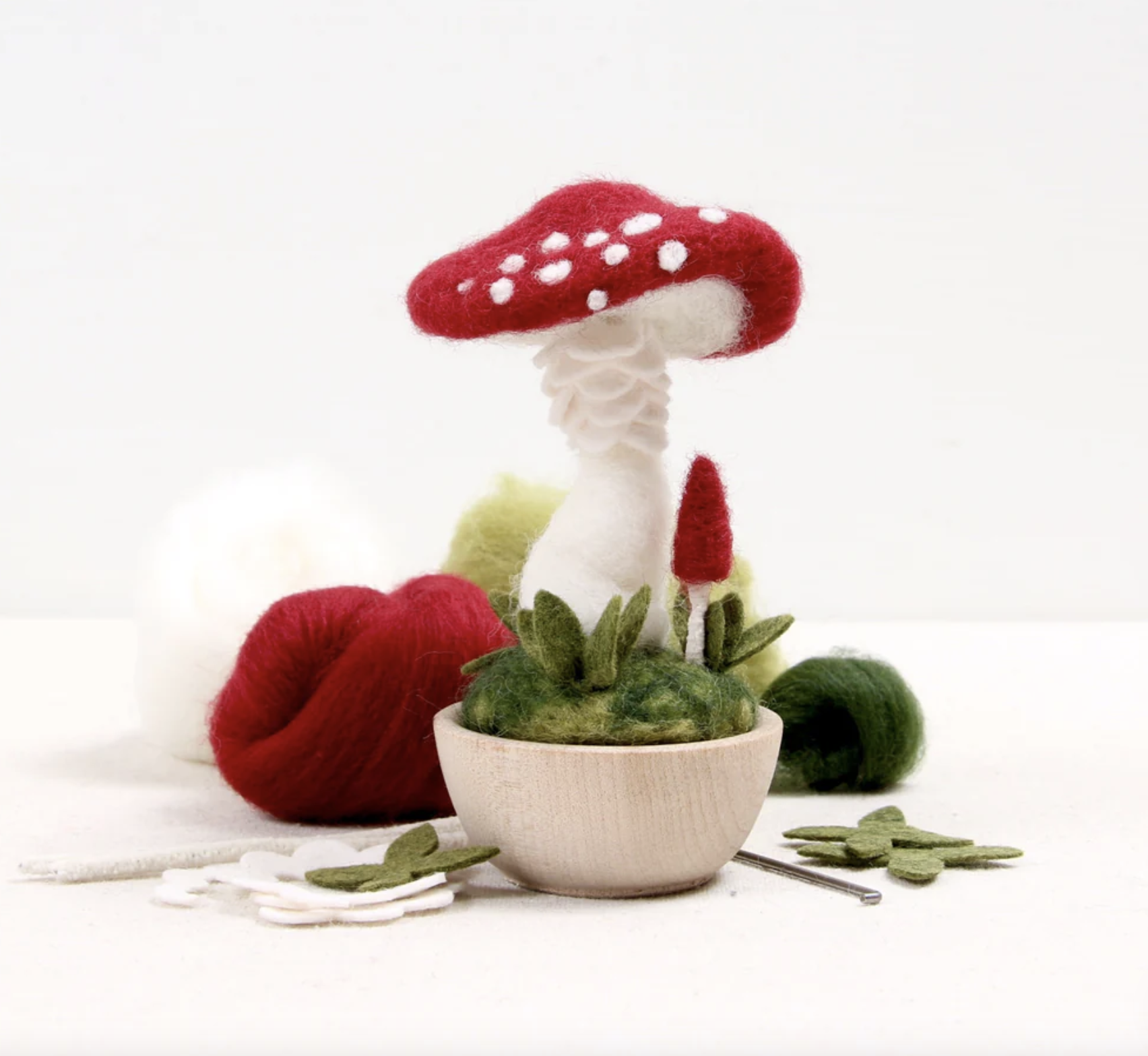 Needle Felting Kit - Crimson Toadstool