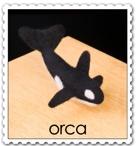 DIY - Needle Felting - Orca  (Wool Pets) Craft Kit