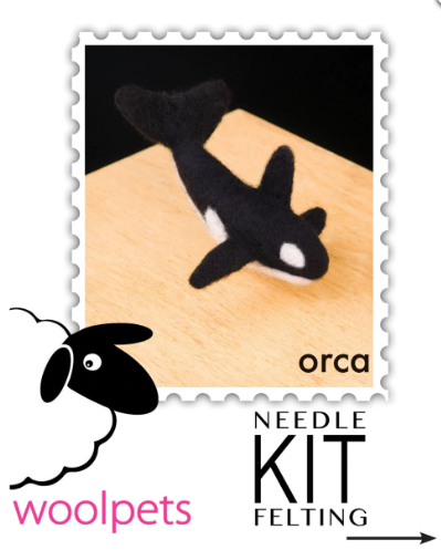 DIY - Needle Felting - Orca  (Wool Pets) Craft Kit