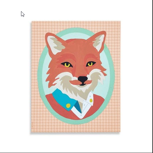 DIY - Kids Paint By Number Kit - Fred Fox