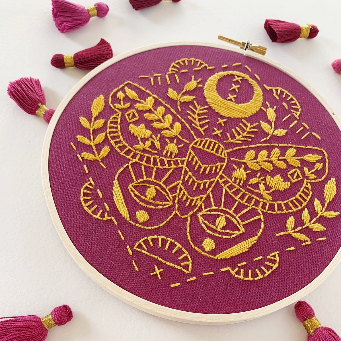 Embroidery Kit - Mythic Moth Kit