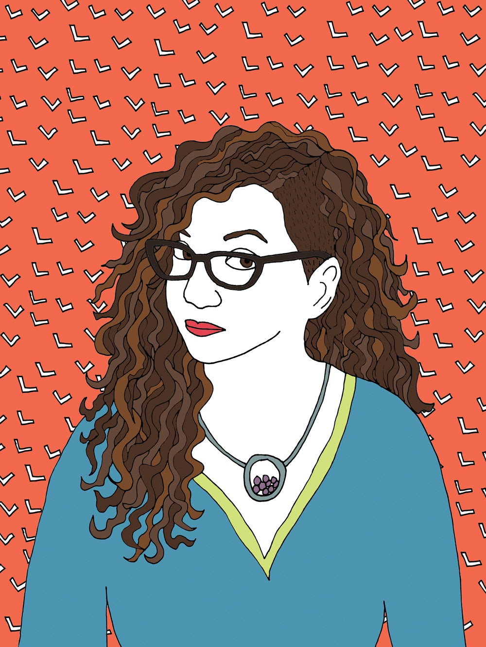 illustrated portrait of Rosalie Gale, illustrated by Nicole Stevenson