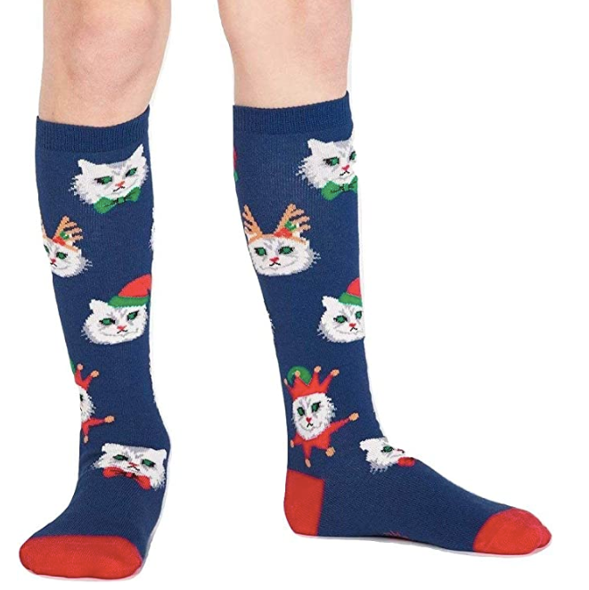 SALE Sock - Youth Knee: Santa Claws (SITM / Sock It To Me)