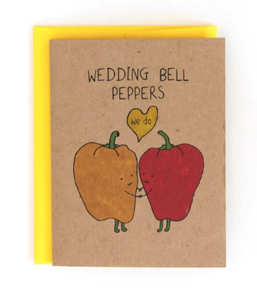 Card - Wedding Bell Peppers (I Must Draw)