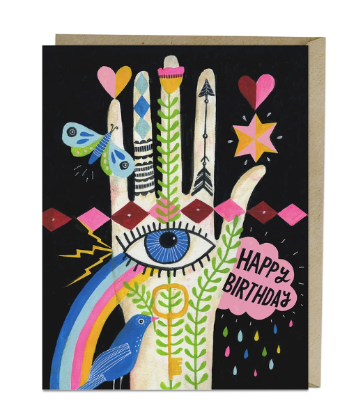 Card - Lisa Congdon - Rainbow Hand Birthday Card