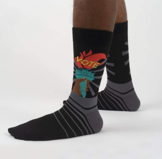 SALE Sock - Large Crew: Liberty Enlights The World