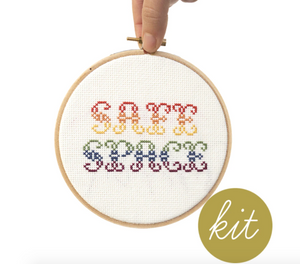 Cross Stitch Kit: Safe Space