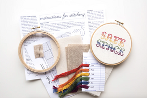 Cross Stitch Kit: Safe Space