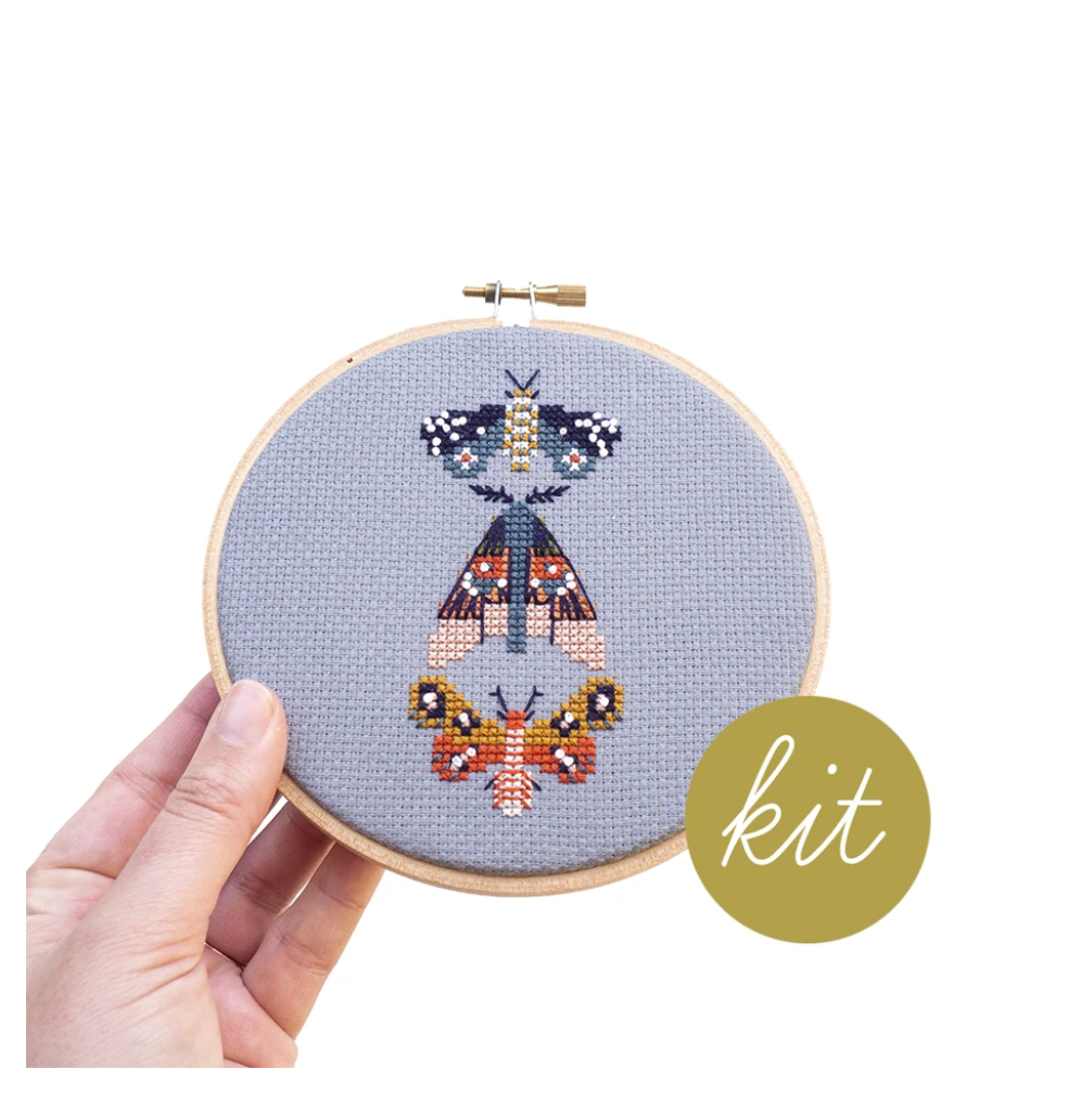 Cross Stitch Kit: Moths