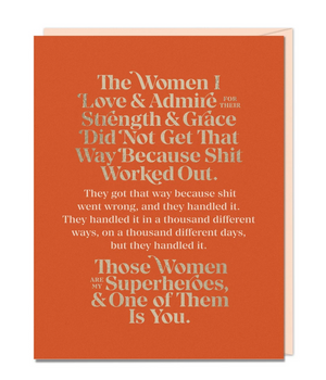 Card - Elizabeth Gilbert - The Women I Love and Admire