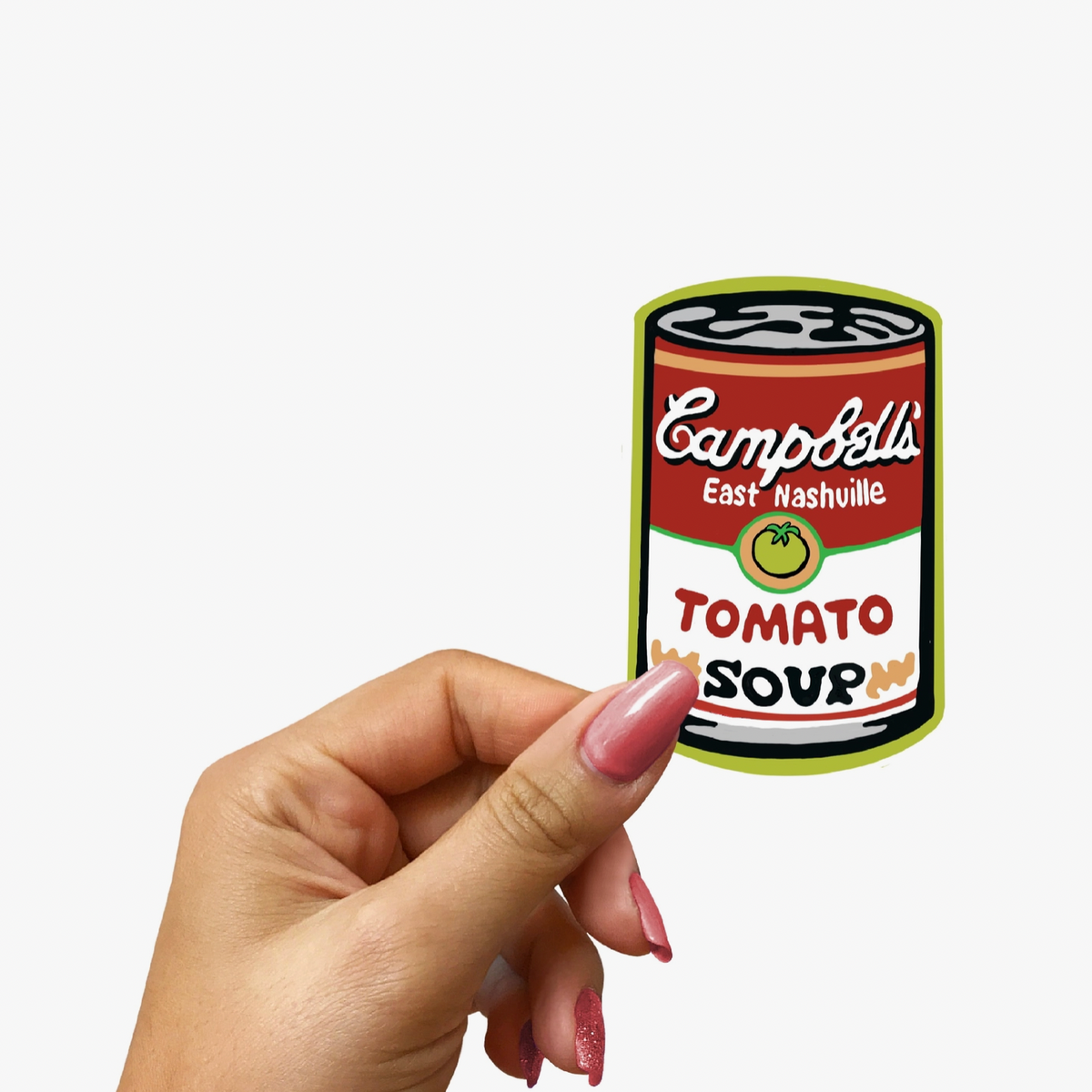 Sticker - Tomato Soup (Paint the Town by Numbers) Vinyl Andy Warhol Campbells