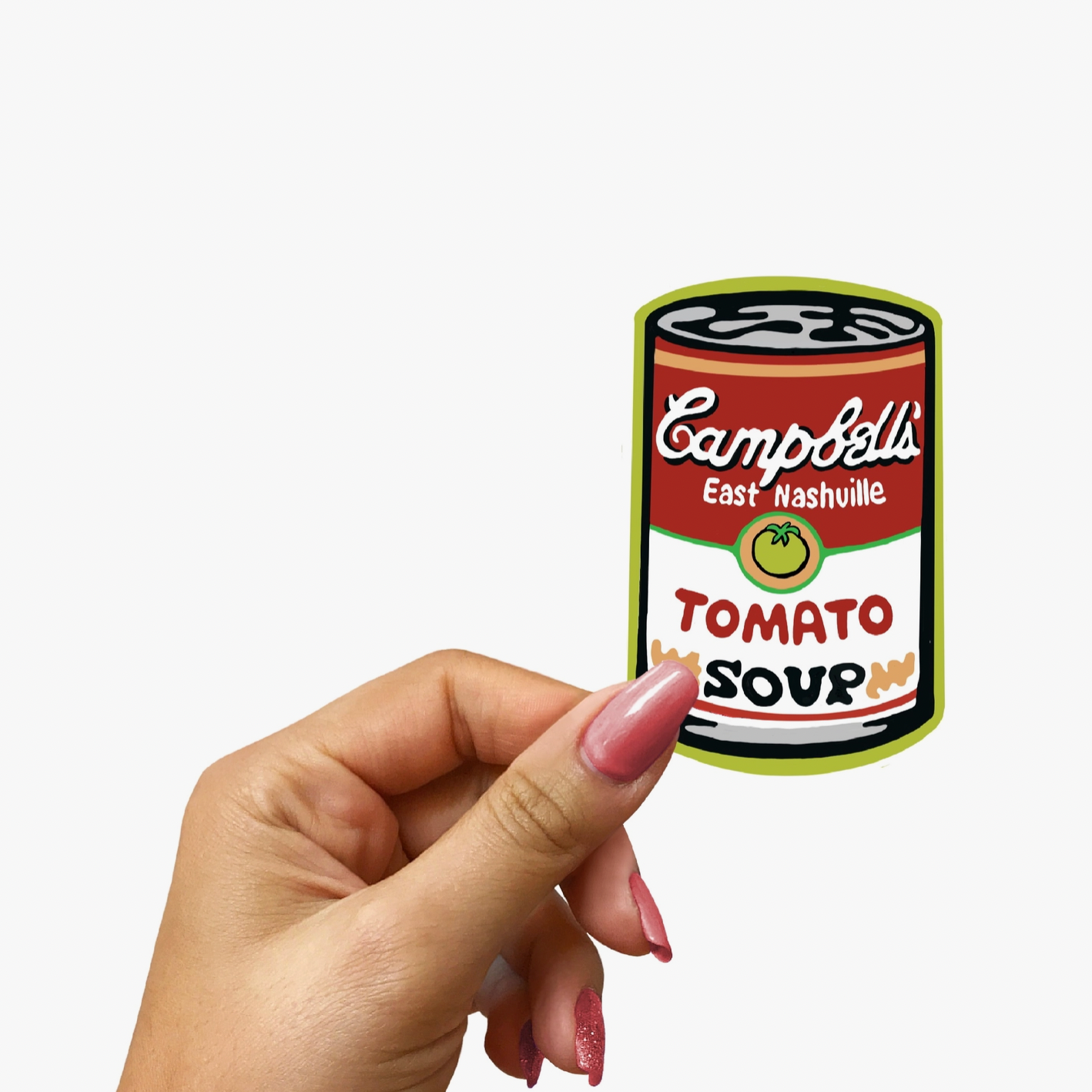 Sticker - Tomato Soup (Paint the Town by Numbers) Vinyl Andy Warhol Campbells
