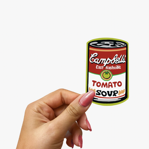 Sticker - Tomato Soup (Paint the Town by Numbers) Vinyl Andy Warhol Campbells