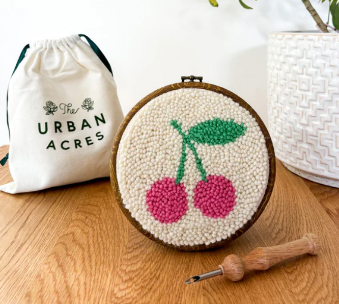 DIY - Punch Needle - Cherries