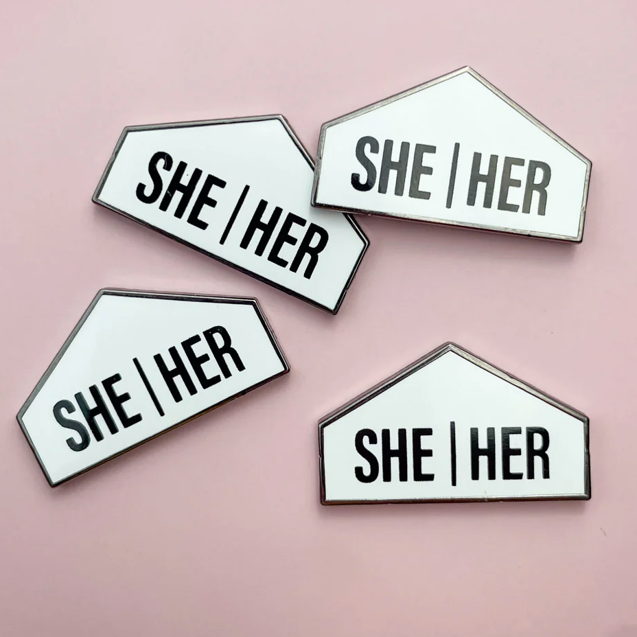 Badge - She Her (Top Only)