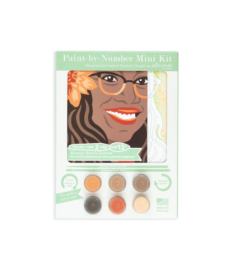 DIY - Mini 6x6 Paint Kit - Ketanji Brown Jackson (Elle Cree) Paint By Number