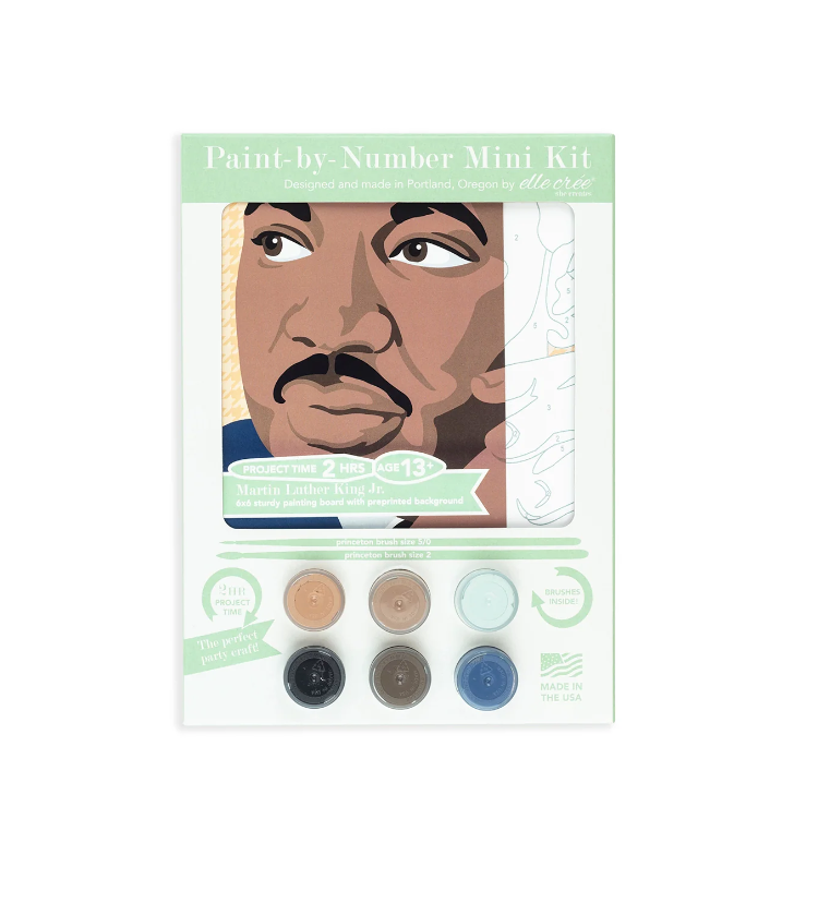 DIY - Mini 6x6 Paint Kit - Martin Luther King Jr. (Elle Cree) Paint By Number