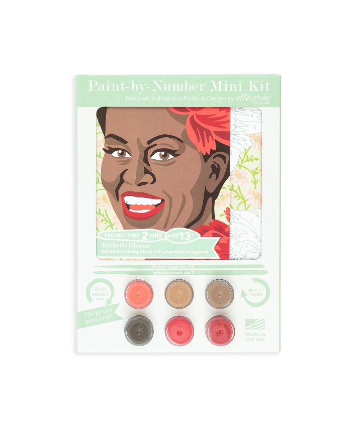 DIY - Mini 6x6 Paint Kit - Michelle Obama (Elle Cree) Paint By Number