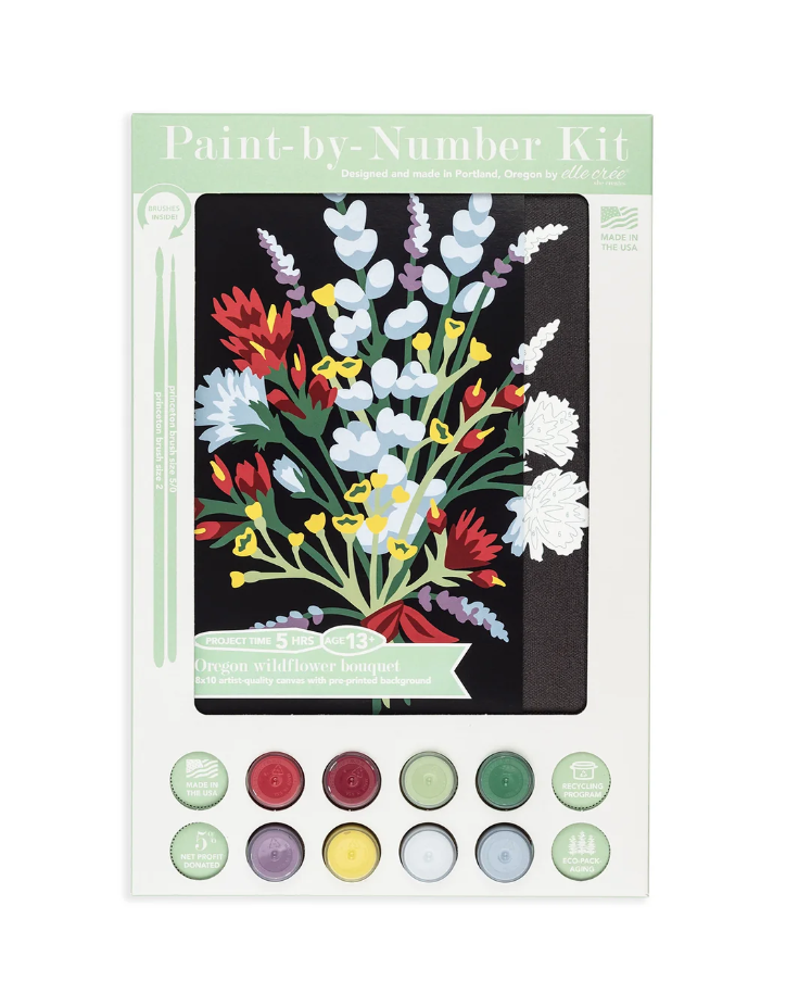 DIY - Paint Kit - Oregon Wildflower Bouquet (Elle Cree) Paint By Number