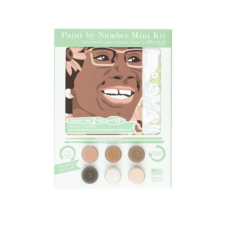DIY - Mini 6x6 Paint Kit - Shirley Chisolm (Elle Cree) Paint By Number