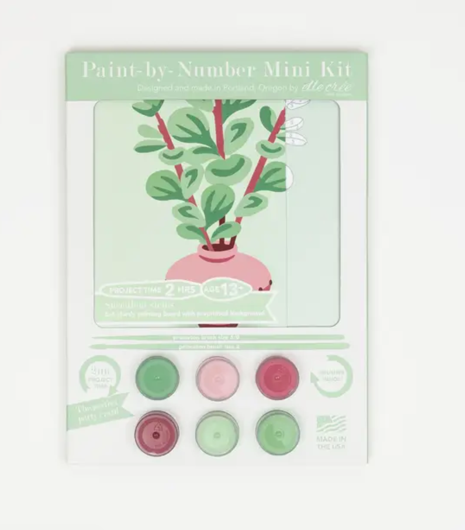 DIY - Mini 6x6 Paint Kit - Succulent Stems (Elle Cree) Paint By Number