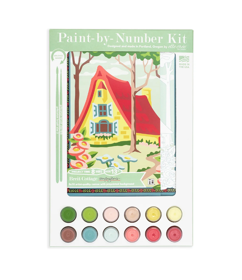 DIY - Paint Kit - Breit Cottage (Elle Cree) Paint By Number Mary Engelbreit