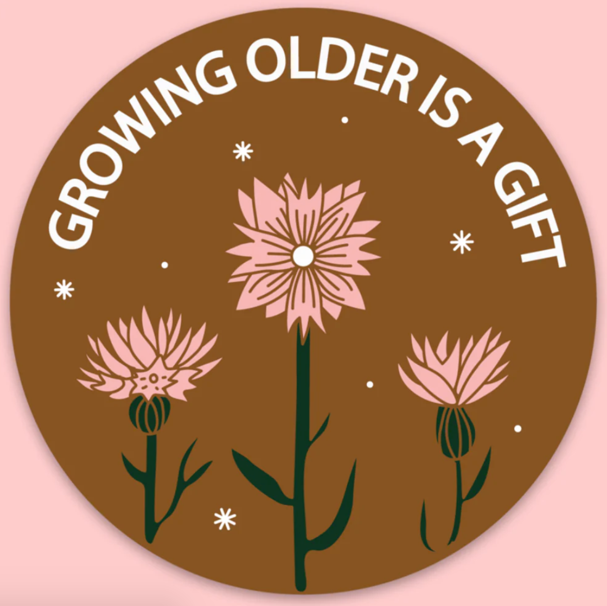 Sticker - Growing Older Is A Gift (Tender Ghost)