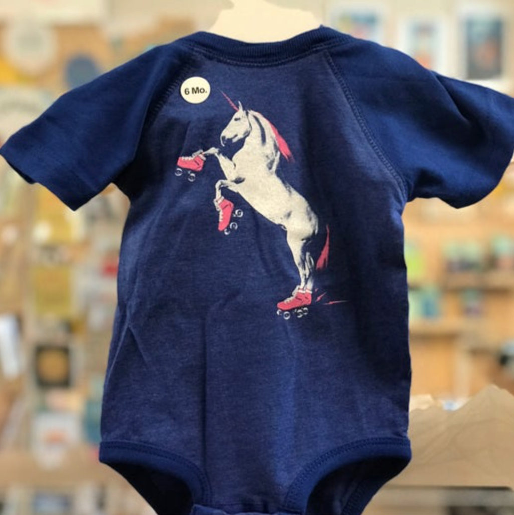 UB SALE Hood Onesie-Royal Blue RSU (Ugly Baby) Ears Roller Skating Unicorn