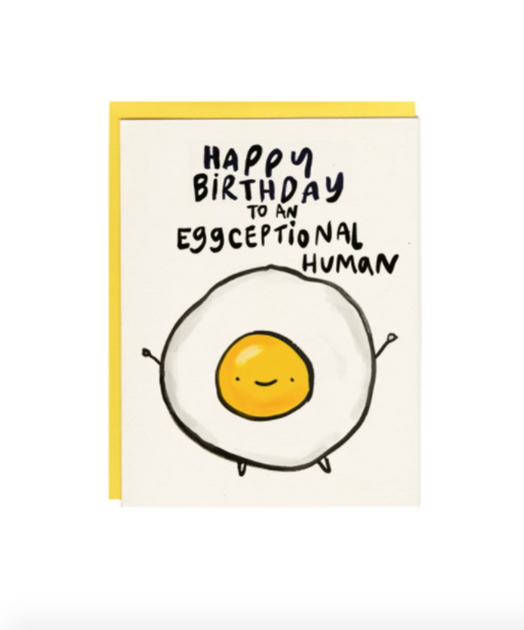 Card - Happy Birthday To An Eggceptional Human (I Must Draw)