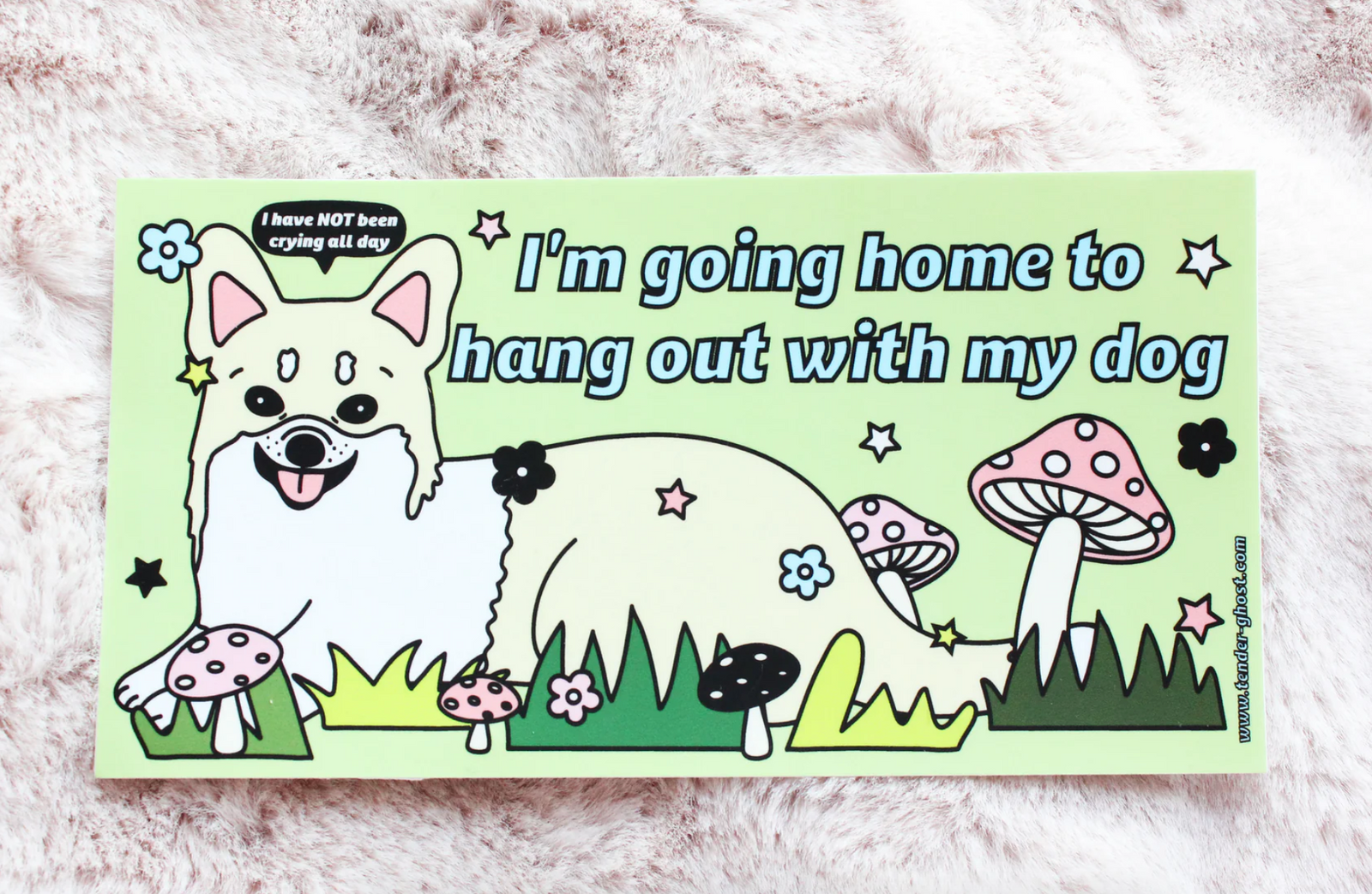 Sticker - Hanging Out With My Dog (Tender Ghost) Bumper