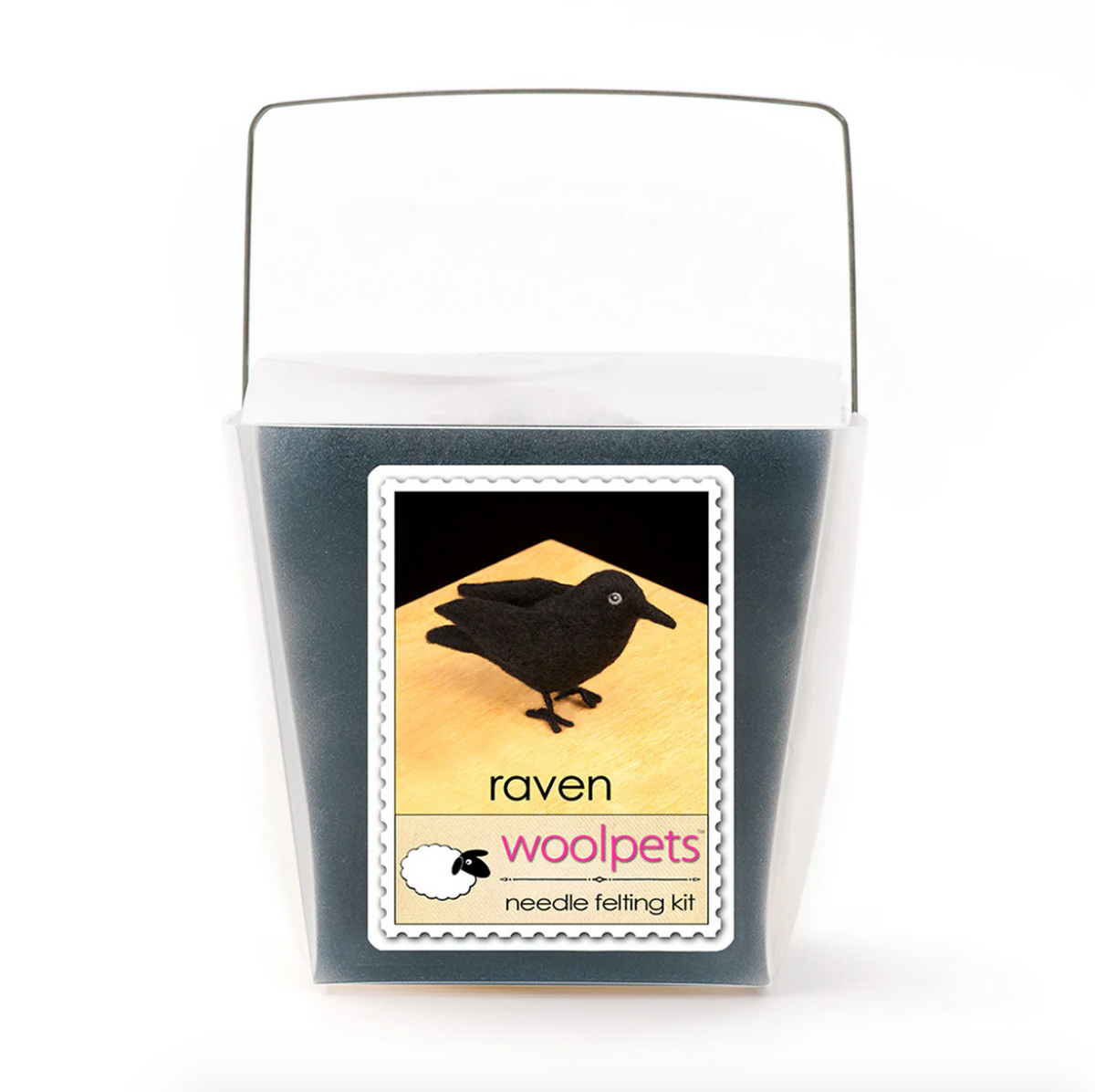 DIY - Needle Felting - Raven (Wool Pets) Craft Kit Bird