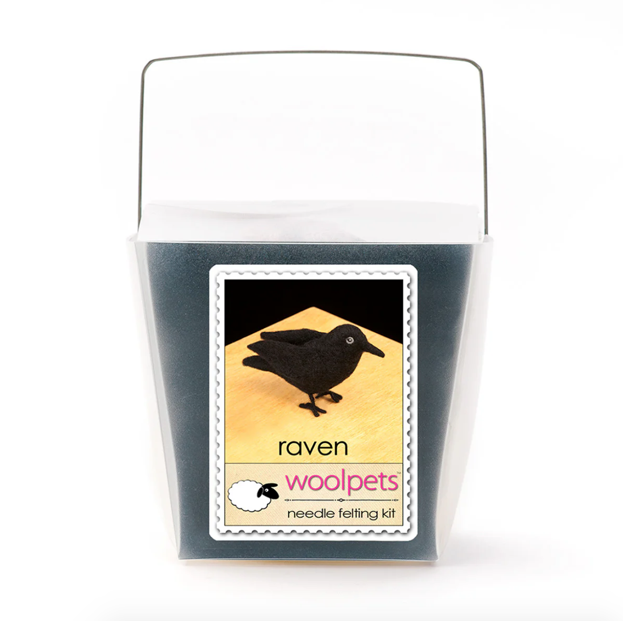 DIY - Needle Felting - Raven (Wool Pets) Craft Kit Bird