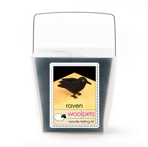 DIY - Needle Felting - Raven (Wool Pets) Craft Kit Bird